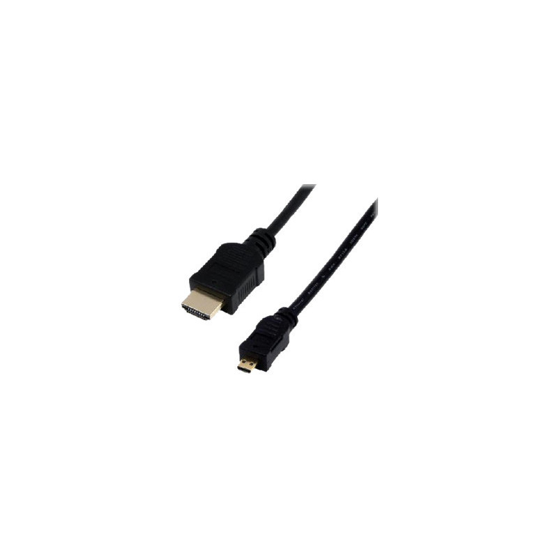 MCL Câble HDMI haute vitesse + Ethernet type A / D (micro) mâle 2m