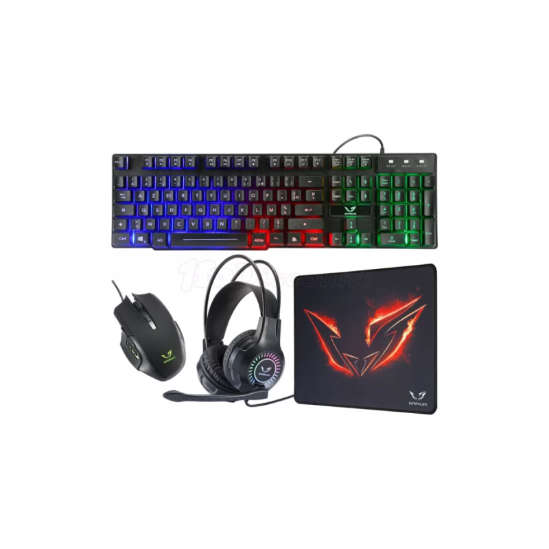 WE Gamium Pack Gamer 4-en-1 filaire pour PC