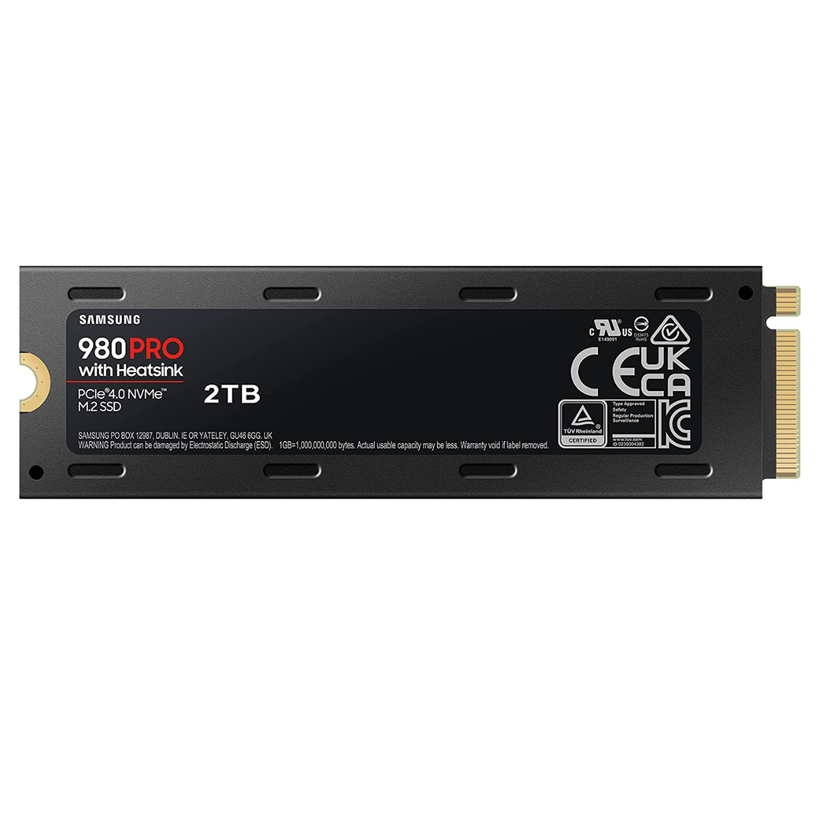 Samsung SSD SERIE 980 PRO + dissipateur M.2 2To 2280 PCIe 4.0 x4 NVMe