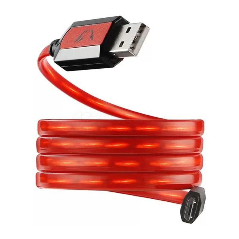 WE Gamium câble lumineux Gamium USB/micro USB câble plat 1m / Rouge