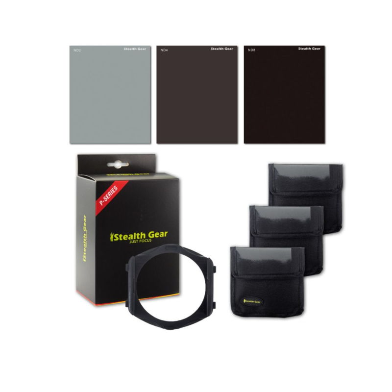 Stealth Gear ND Filtre carré Kit (ND2/ND4/ND8/Holder)