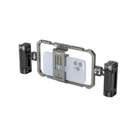 Smallrig 4121 Kit vidéo Cage universelle smartphone + 2 poignées