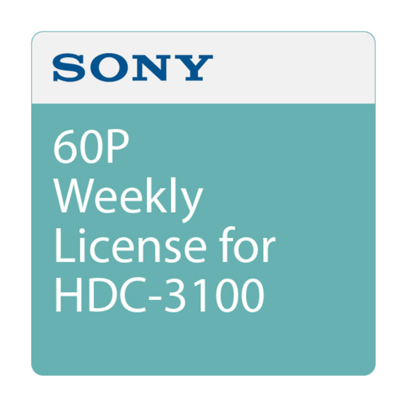 Sony 7 days License - 1080/50p for HDC-3500/3100, HDC-P50