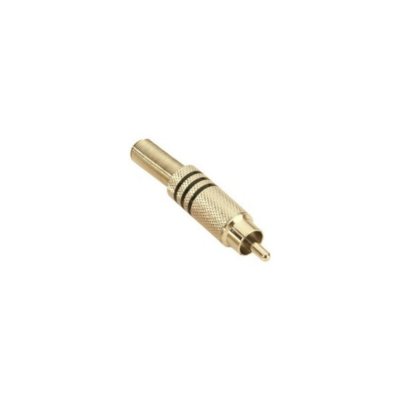Neklan Connecteur RCA Mâle doré noir
