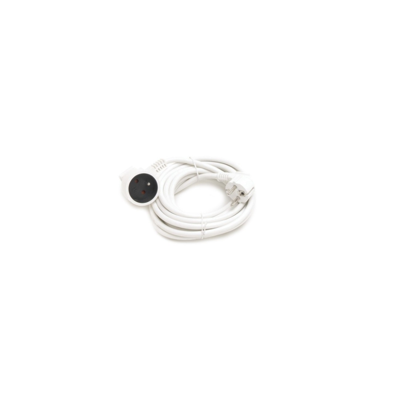 Neklan Rallonge secteur 2P T coudé / droit Blanche - 3 m