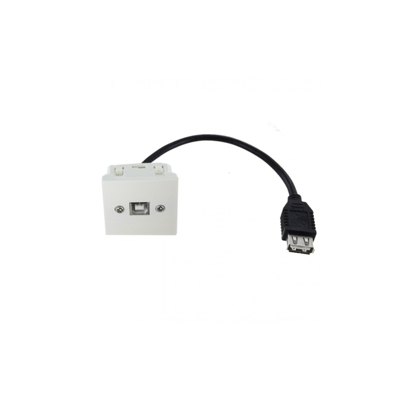 Neklan Plastron 45x45 USB2.0 B F vers USB A F – 0.2m (AWG28/24)
