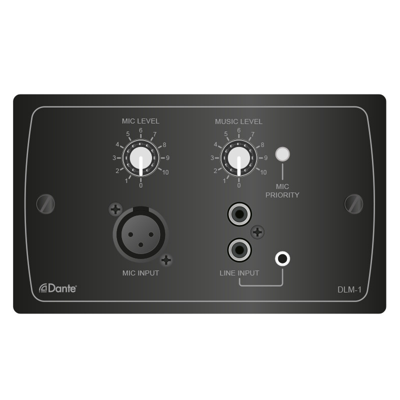 Cloud Dante Line\Mic Active Input Plate (Black)