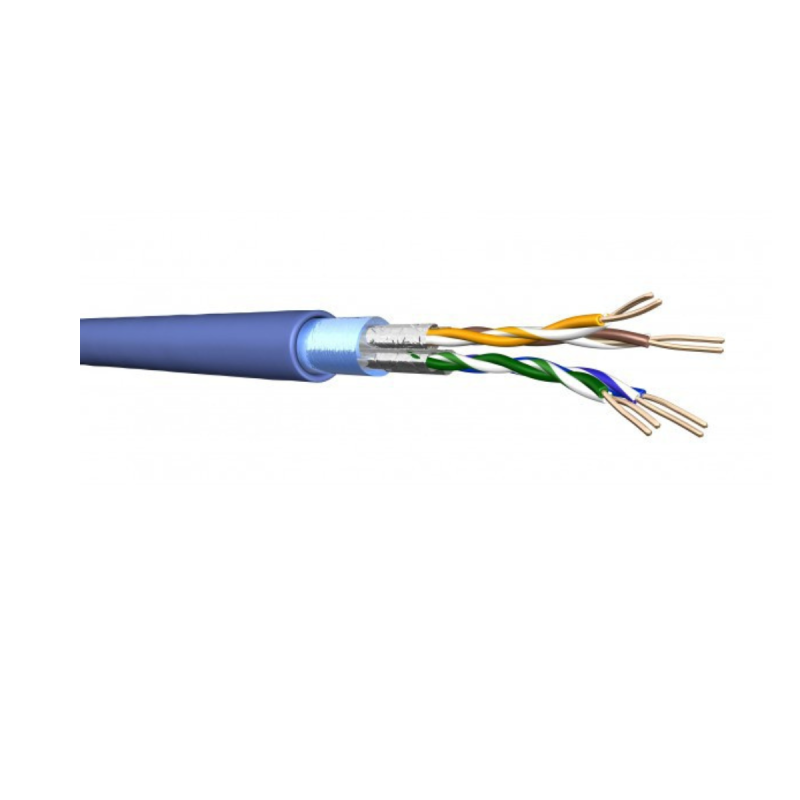 DRAKA - Câble monobrin - Cat6A F/FTP - 4paires LSHF bleu - 500m