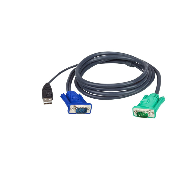 ATEN - 2L-5201U - Câble KVM USB 1 2m avec SPHD 3 en 1
