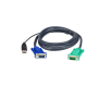 ATEN - 2L-5201U - Câble KVM USB 1 2m avec SPHD 3 en 1