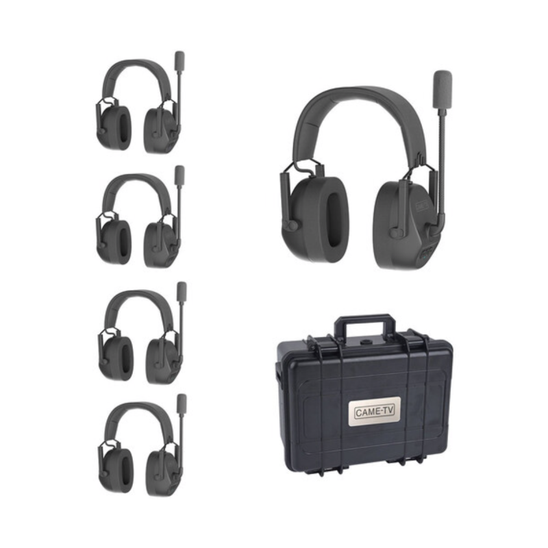 Came-TV Duplex Digital Wireless Headset Hardcase - Dual Ear 5 Pack