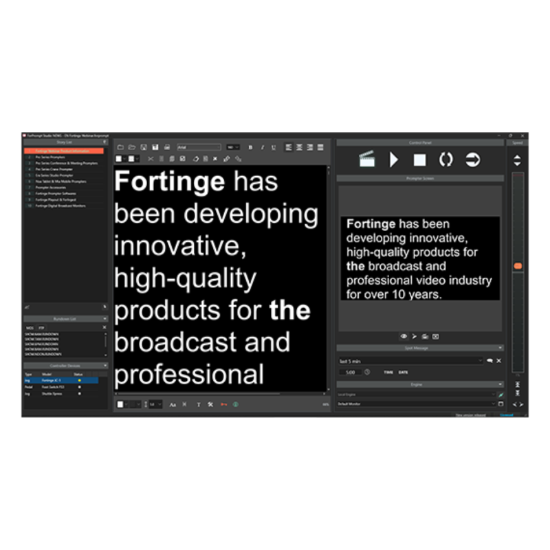 Fortinge FORPROMPT PRO + MOS to FORPROMPT STUDIO NEWS
