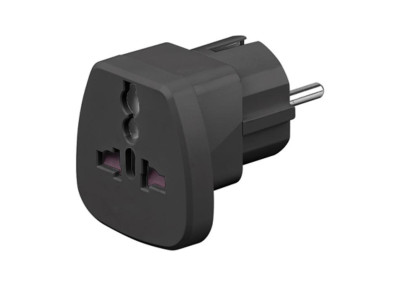 Adaptateur et accessoire pour l'étranger CABLING ® Adaptateur de Voyage UK  vers EU France noir