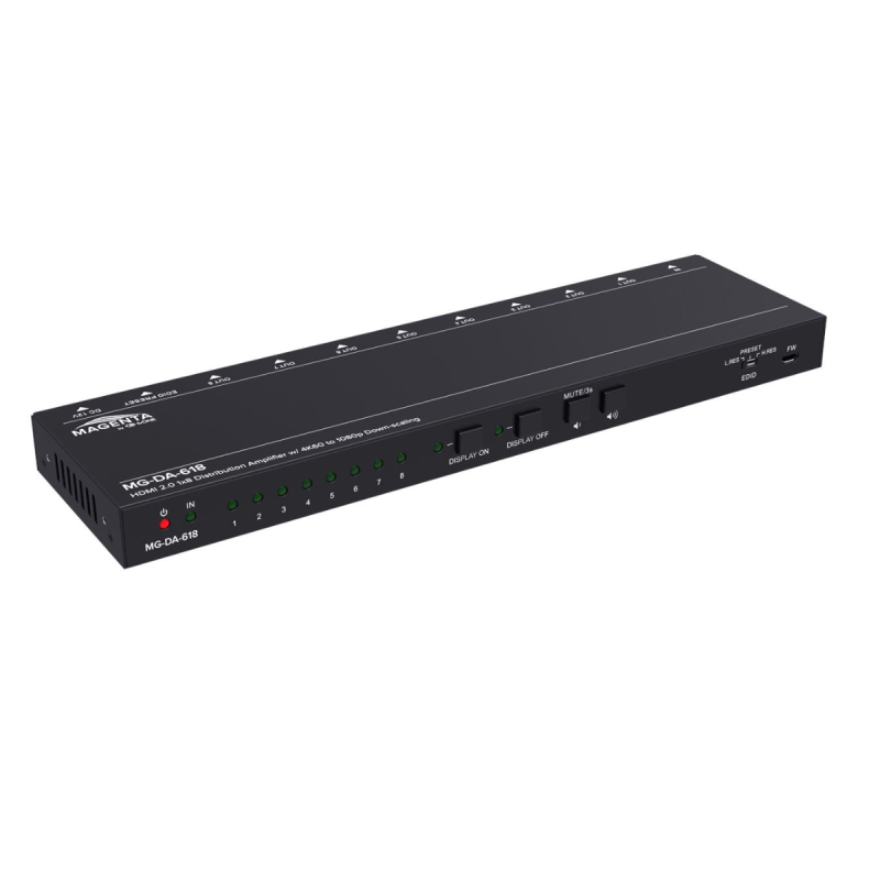 TVONE Distributeur Ultra Fin 4K60 1x8 HDMI 2.0 HDCP 2.2