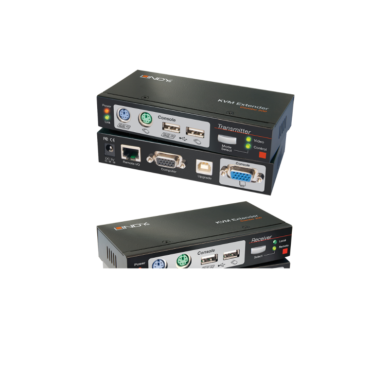 Lindy Extender KVM  Combo Cat.6 VGA, USB & PS/2, 300m