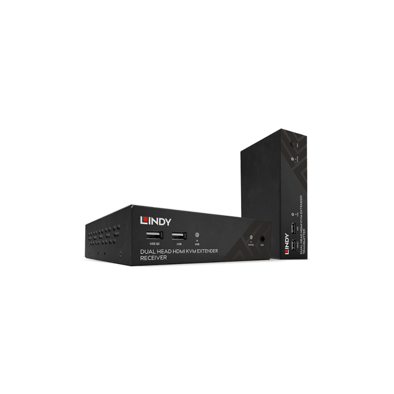 Lindy Kit Extender KVM HDBaseT Cat.6 HDMI Dual Head USB IR&RS232 100m