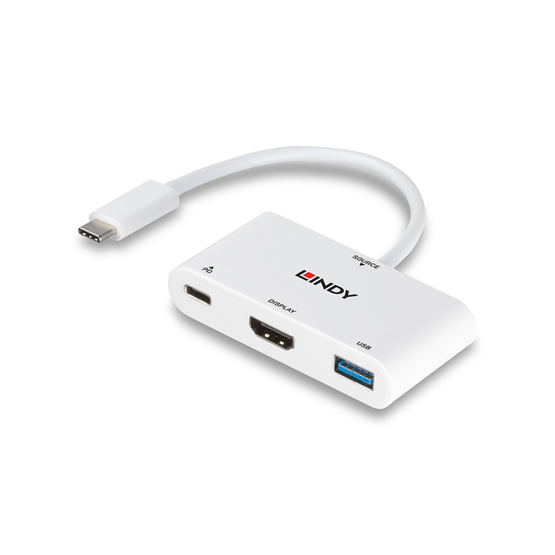 Lindy Convertisseur USB 3.1 Type C vers HDMI  avec port USB Type A