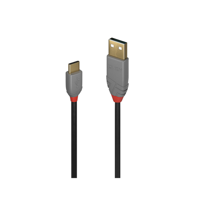 Lindy Câble USB 2.0 Type C vers A, Anthra Line, 0.5m
