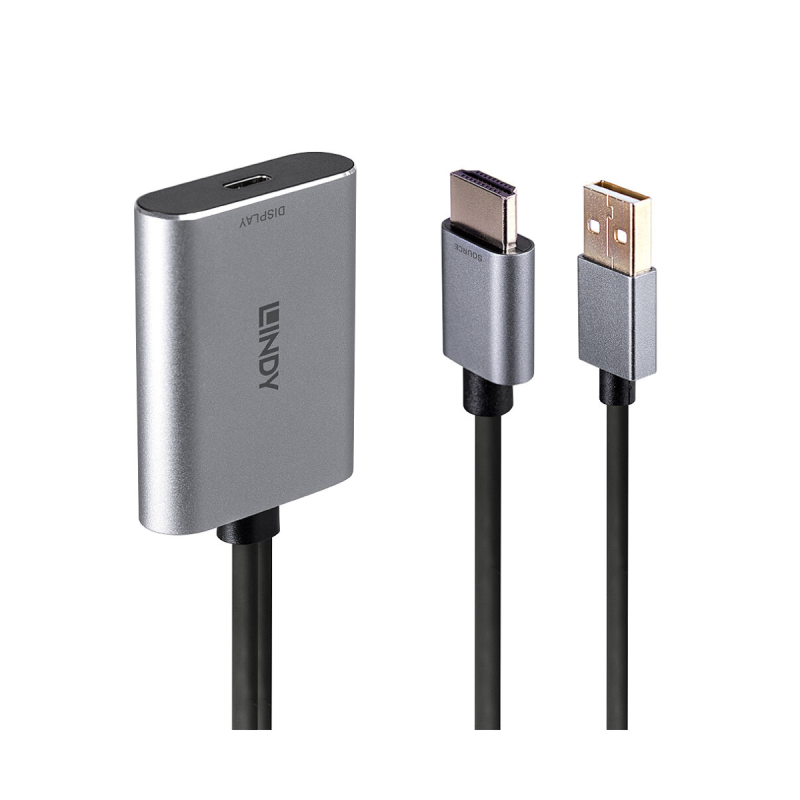 Lindy Convertisseur HDMI vers USB Type C avec alimentation USB