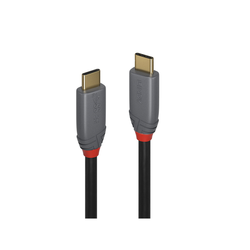 Lindy Câble USB 3.2 type C vers C, 20Gbit/s, 5A, PD, Anthra Line 0.5m