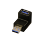 Lindy Coude USB 3.0 type A, vers le bas
