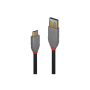 Lindy Câble USB 3.2 type A vers C, 10Gbit/s, 5A, PD, Anthra Line 0.5m
