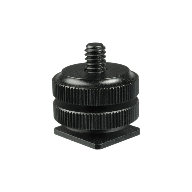 E-ImageHot shoe to 1/4" - 20 male post adaptater