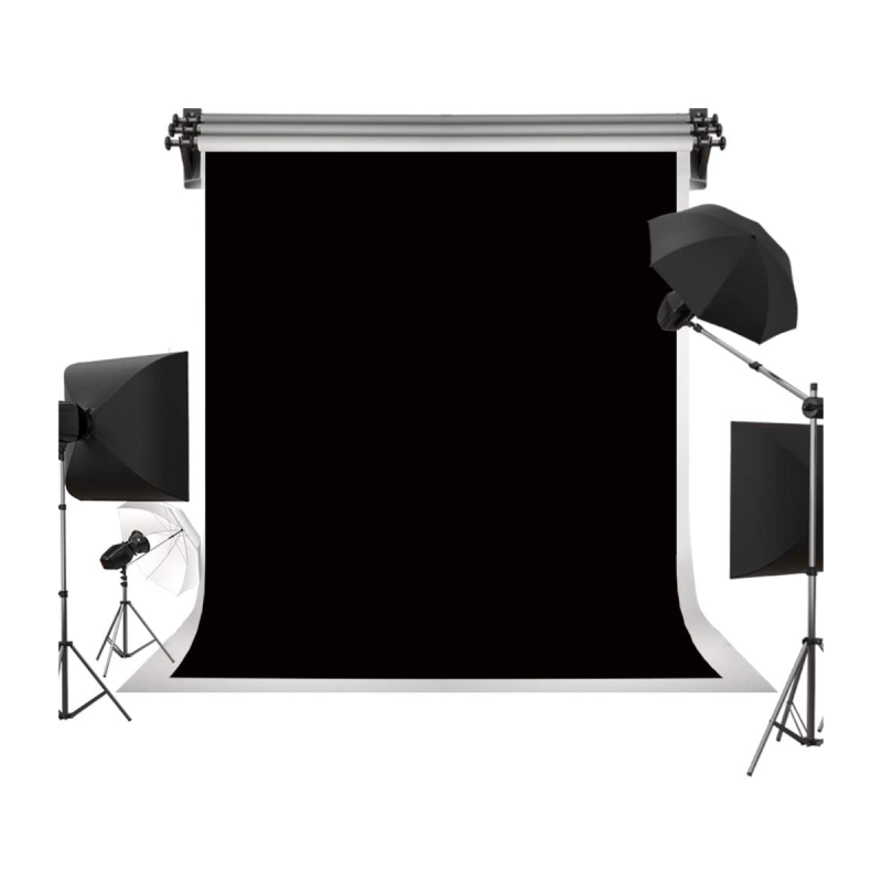 E-Image Collapsible Background - Black (W*H: 4.0*2.4m)