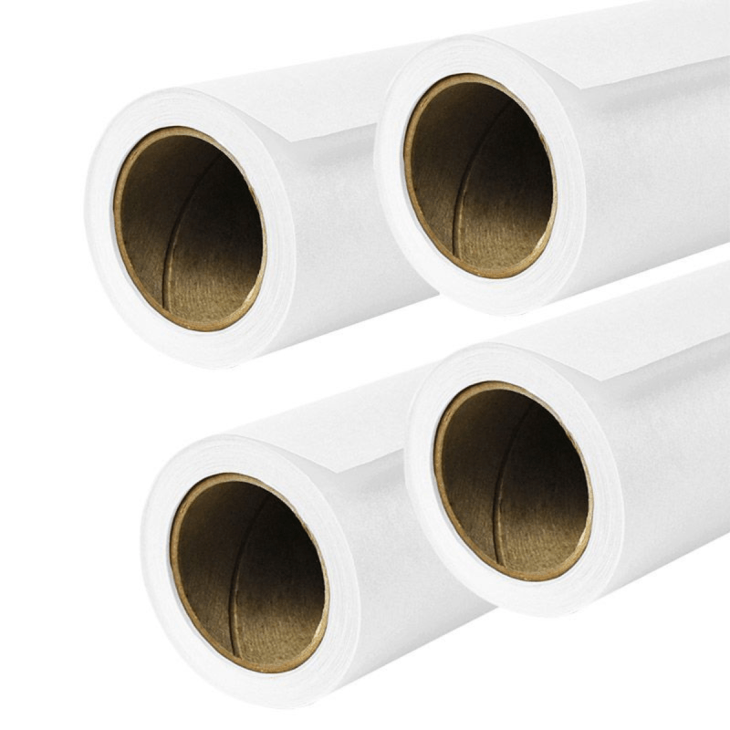 BD Pack 4 Rouleaux fonds papier 129A1    2,72 x 11 m SUPER WHITE