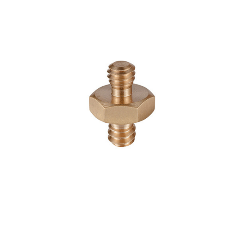 E-Image 1/4" to 1/4" double stud screw adapter Brass