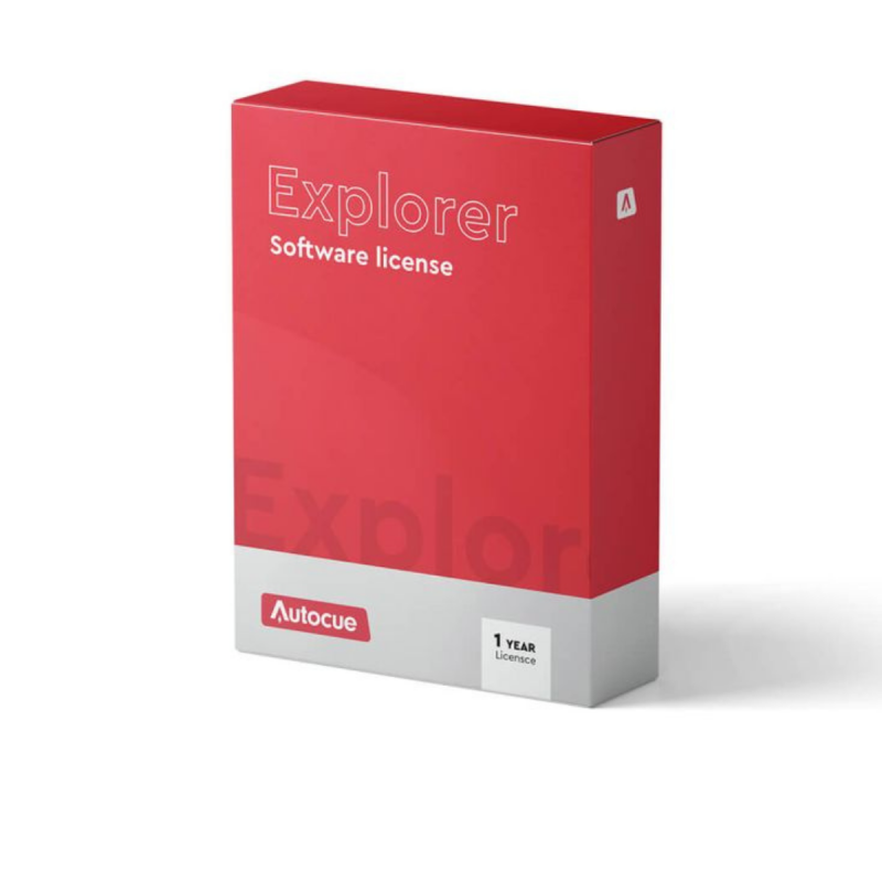 Autocue Explorer software license pack, 1-year entitlement