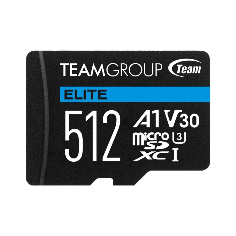 Team Group ELITE A1 V30 Micro SDXC Avec adaptateur 512Go