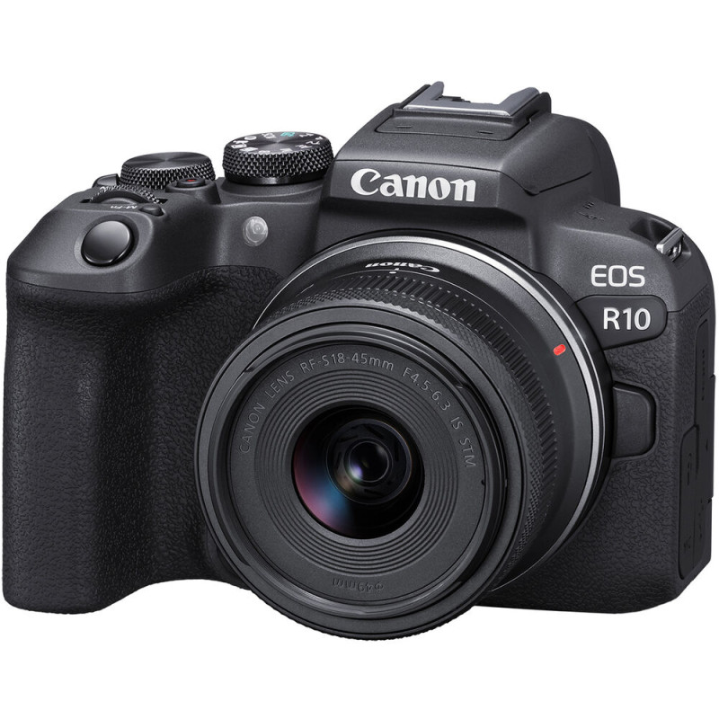 Canon EOS R10 Boîtier hybride noir + Objectif 18-45 4.5-6.3 IS STM