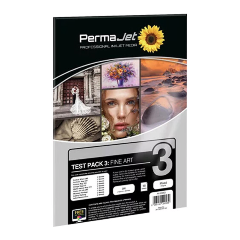 PERMAJET Test Pack 3 - FineArt 18 feuilles A4