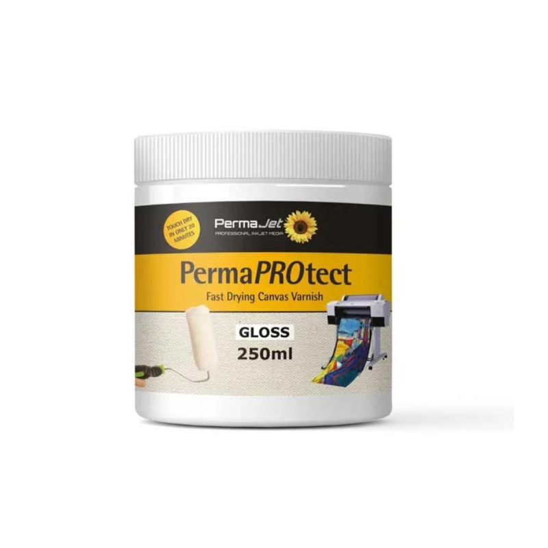 PERMAJET PermaPROtect - Vernis acrylique BRILLANT - Pot 250 ml