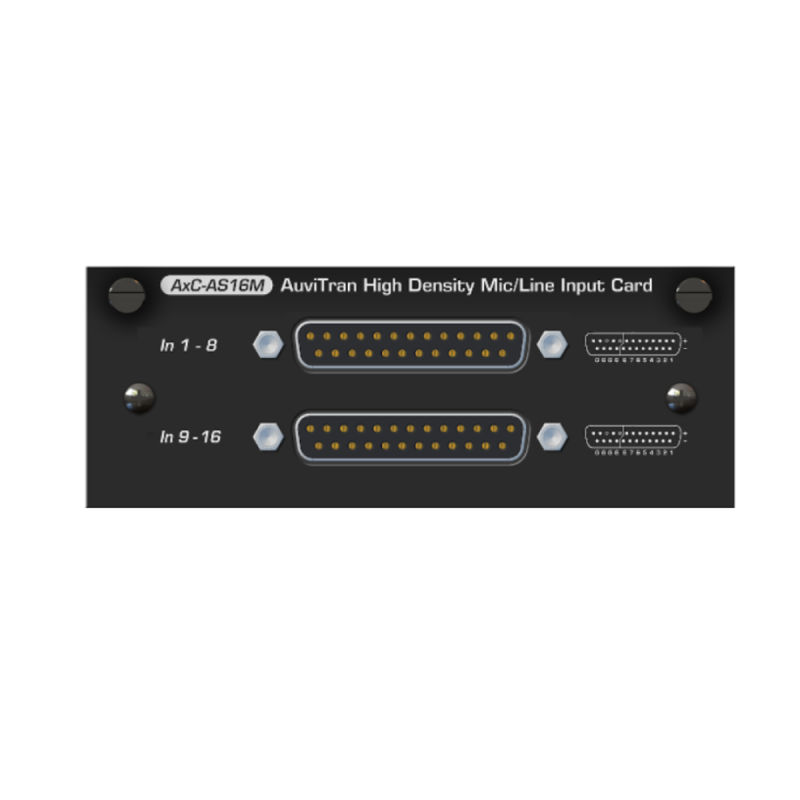 Auvitran High density Mic/Line card with 16 In on 2x DSUB DB25