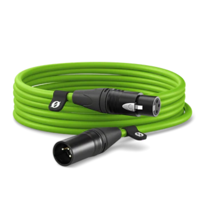 Rode XLR6M-B Câble de qualité XLR mâle/femelle Neutrik 6 mètres Vert