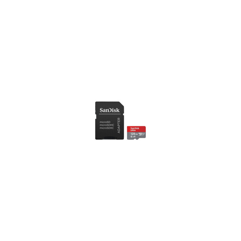 Sandisk microSDXC Ultra 128GB (A1/UHS-I/Cl.10/140MB/s) + Adapter
