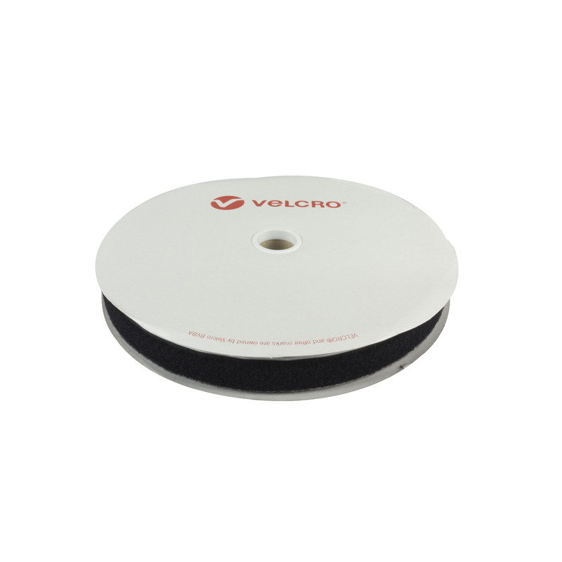 VELCRO ADHESIF FEMELLE 25MM/25M NOIR