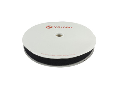 VELCRO ADHESIF FEMELLE 25MM/25M NOIR