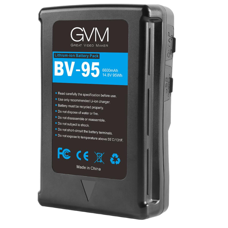 GVM V-Mount Battery with D- Tap and DC Outputs BV-95 BV-95