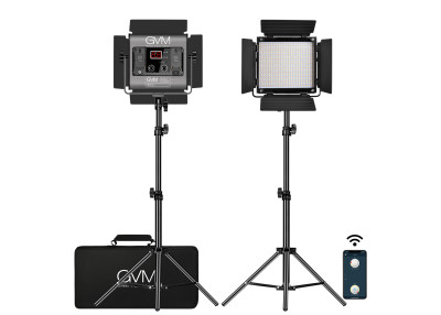 GVM Kit de 2 Panneaux LED Bicolores GVM-480LS