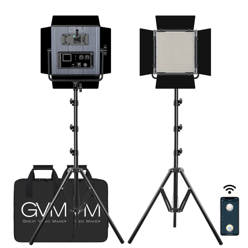 GVM Kit de 2 Panneaux LED Bicolores GVM-1200