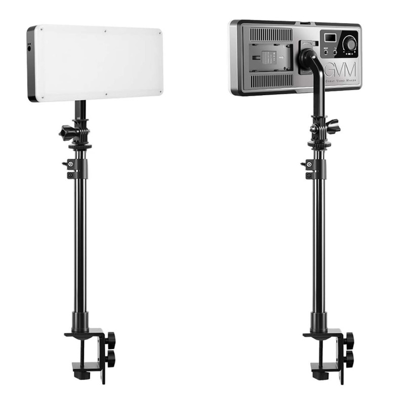 GVM Kit 2 Lampes LED RVB RGB20W pr Caméra + Supports + Alimentations