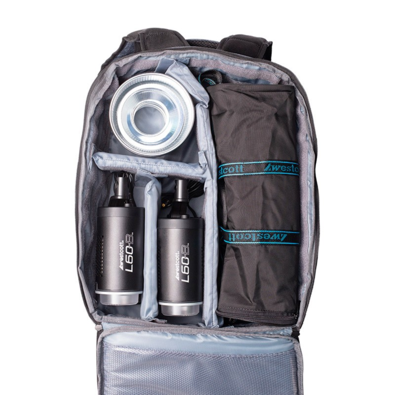 WESTCOTT L60-B Kit Sac à dos 2 torches + accessoires  *PROMO