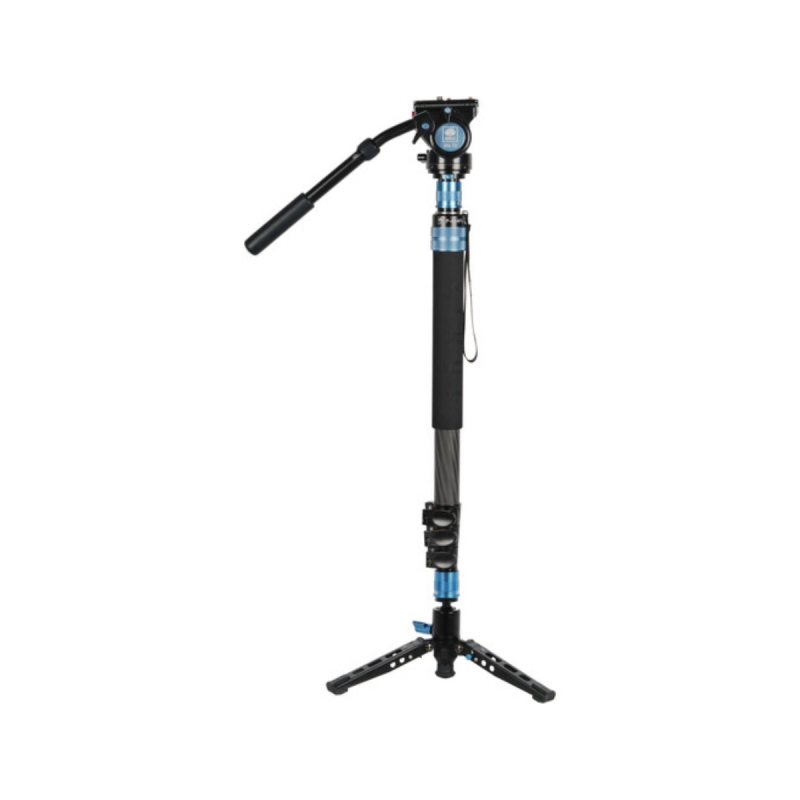 SIRUI P-424FL Carbon Fibre Monopod with Stand and video head VH-10