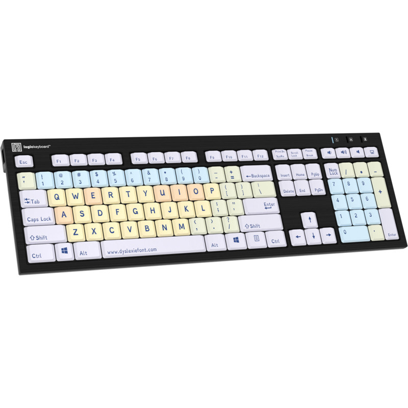 Logickeyboard Clavier Dyslexie - NERO PC / FR