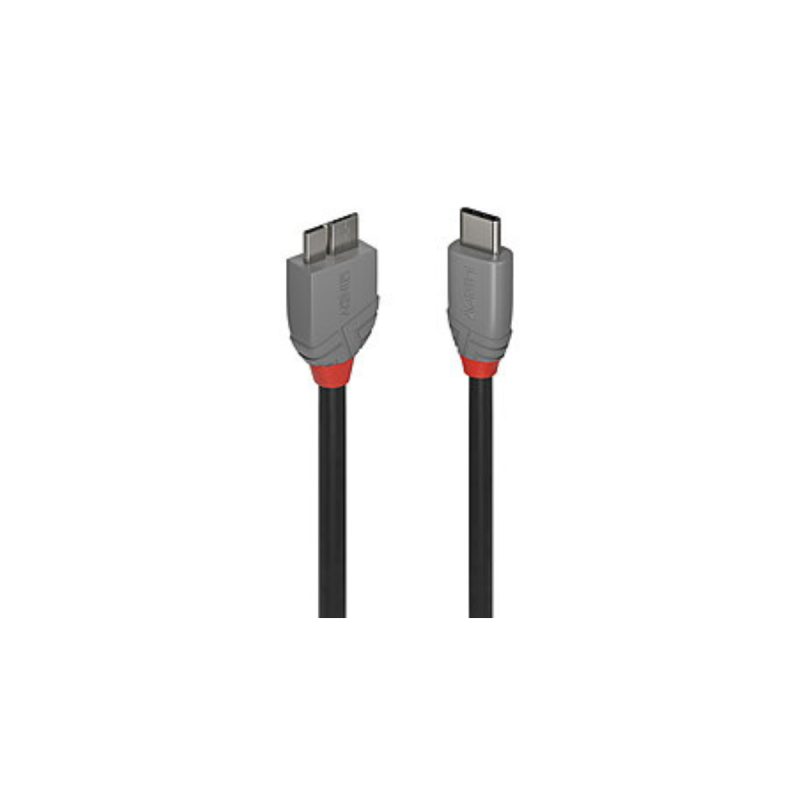 Lindy Câble USB 3.2 Type C vers Micro-B Cable, 5Gbit/s Anthra Line 1m