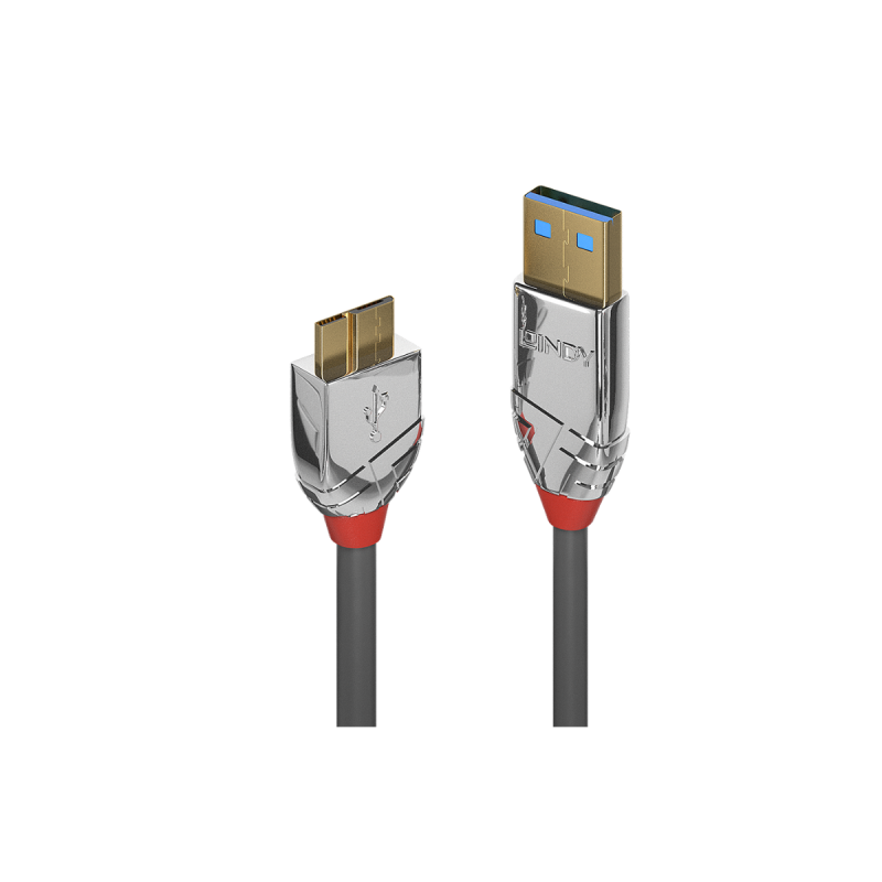 Lindy Câble USB 3.2 Type A vers Micro-B, 5Gbit/s, Cromo Line, 1m