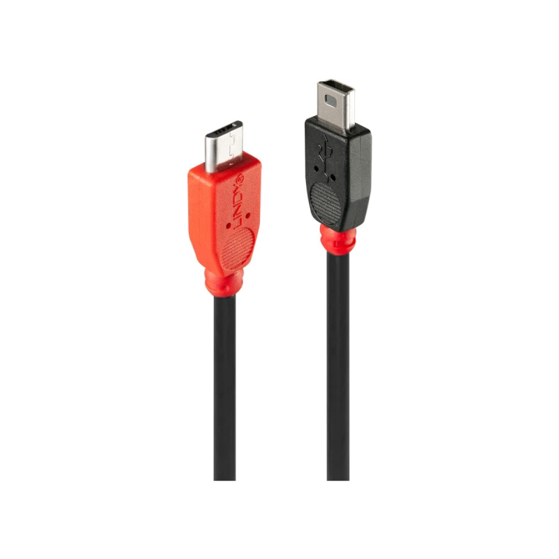 Lindy Câble USB Micro-B / Mini-B OTG, 0.5m